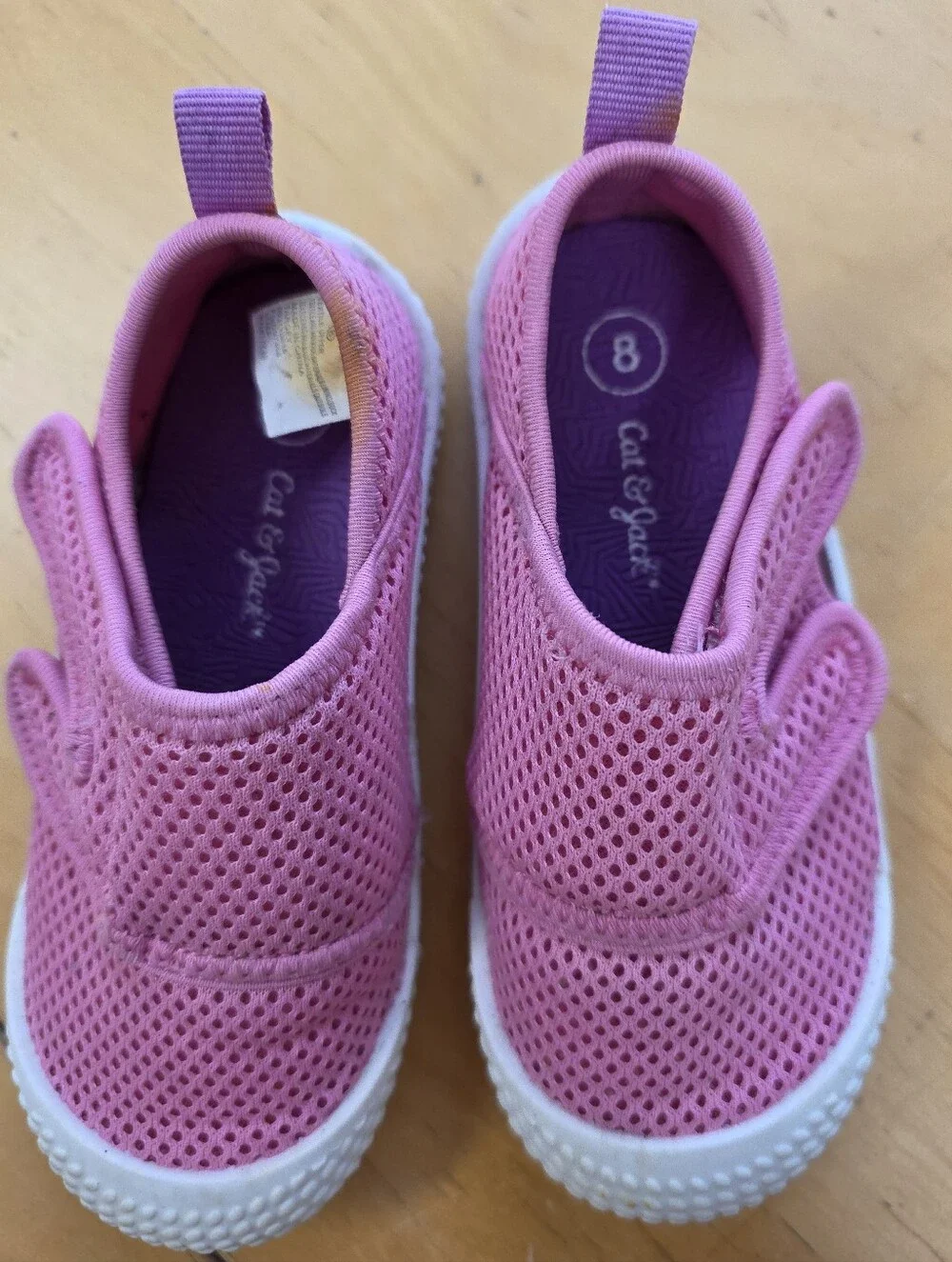 Kids Pink Mesh Slip-On Water Shoes